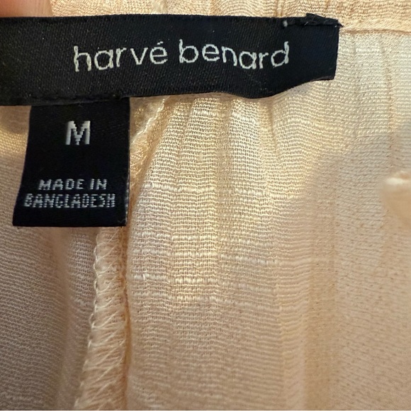 Harvé Benard Sleeveless Peach Sheer Peasant Blouse Silver Dot Women’s M - Picture 2 of 5